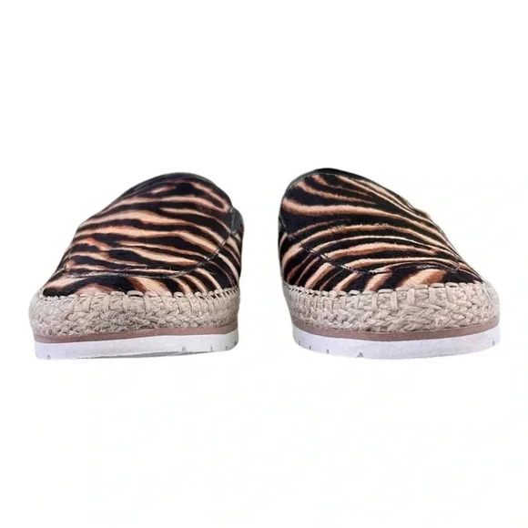 KENNETH COLE Jaxx Calf Hair Tan Brown Zebra Print Loafer Women sz 9M - Picture 5 of 10